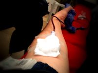 תרמתי דם.